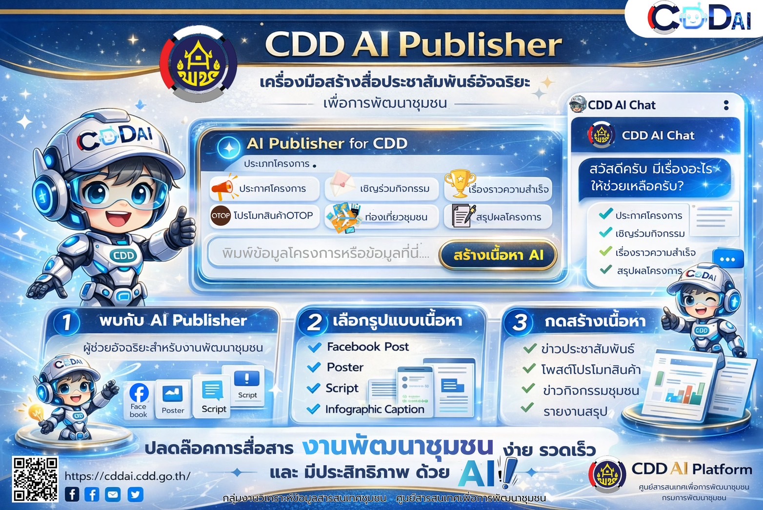 เปิดตัวฟีเจอร์ใหม่! “AI Publisher” ผู้ช่วยสร้างสื่อประชาสัมพันธ์อัจฉริยะ บนระบบ CDD AI